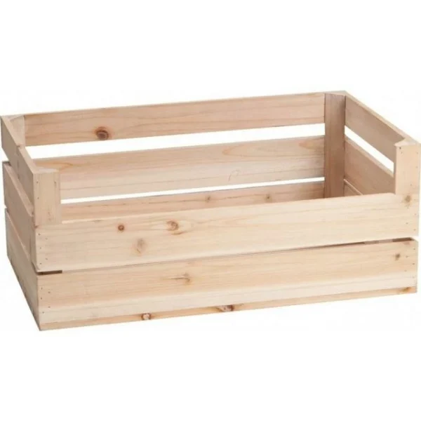 Tout neuf 🧨 Caisse Bois Naturel Ajouré. – 49x30x13,5/20 Cm- Par 6 🔔 1