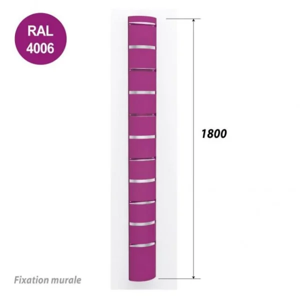 Sortie ✔️ Colonne Murale 1800 Mm Pour Tablette Ou Supports Seaux – Violet ✔️ 1