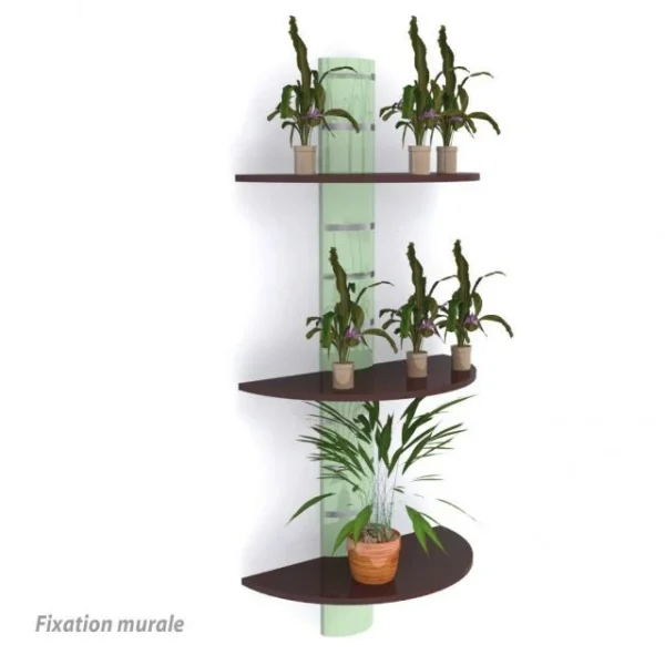 Tout neuf 🎁 Colonne Murale + 3 Tablettes 800 Mm – Vert Anis + Marron 🧨 1