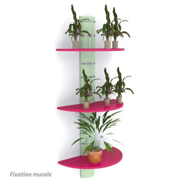 Bon marché 🛒 Colonne Murale + 3 Tablettes 800 Mm – Vert Anis + Rose ⭐ 1