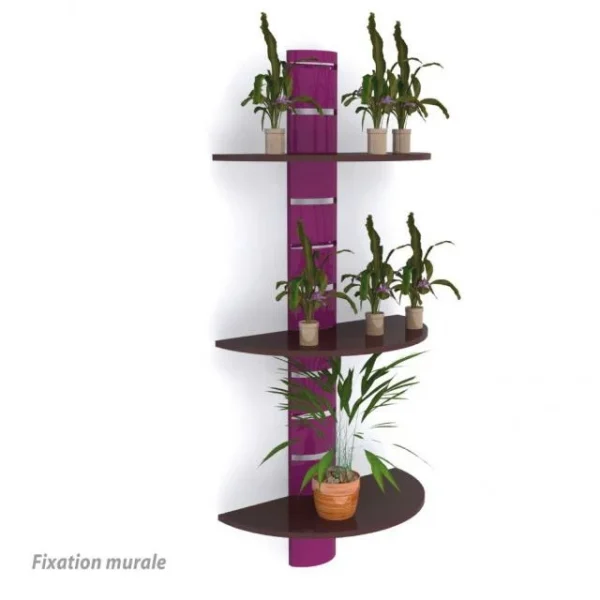 Budget 👍 Colonne Murale + 3 Tablettes 800 Mm – Violet + Marron 🔥 1