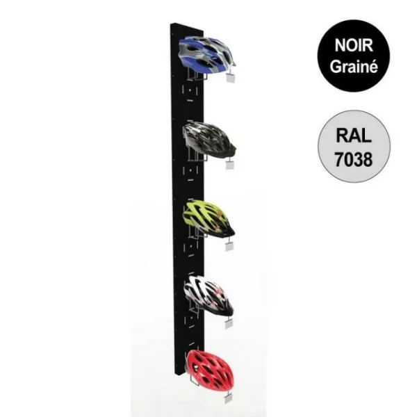 Meilleure vente 😀 Colonne Murale Vélo 1800 Mm -kit 5 Supports Casques – Noir – Par 4 🥰 1