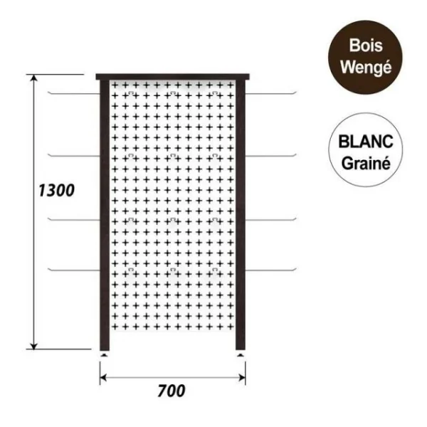 Le moins cher 🥰 Ilôt Vélo 1300 Mm – Spécial Brôches – 4 Faces – Blanc + Wengé – Par 2 ⌛ 3