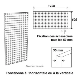 Le moins cher 🥰 Ilôt Vélo 1300 Mm – Spécial Brôches – 4 Faces – Blanc + Wengé – Par 2 ⌛ 10