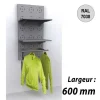 Le moins cher 🥰 Panneau Mural Vélo 1200 Mm – Kit 2 Tablettes + Penderie – 600 Mm – Gris – Par 2 ⌛ 7