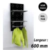 Nouveau ❤️ Panneau Mural Vélo 1200 Mm – Kit 2 Tablettes + Penderie – 600 Mm – Noir – Par 4 👏 5