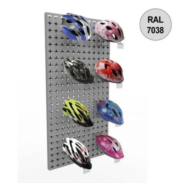 Offres ⌛ Panneau Mural Vélo 1200 Mm -kit 8 Supports Casques – Gris – Par 4 🧨 1