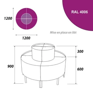 Meilleur prix 🔥 Présentoir 1200 Mm – Podium Présentation Fleurs – 2 Niveaux – Violet 🎁 10