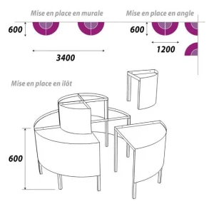 Meilleur prix 🔥 Présentoir 1200 Mm – Podium Présentation Fleurs – 2 Niveaux – Violet 🎁 12