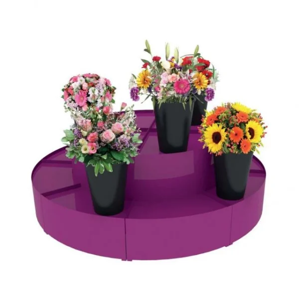 De gros ⌛ Présentoir 1800 Mm – Podium Présentation Fleurs – 2 Niveaux – Violet ❤️ 1