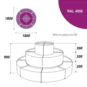 De gros 😀 Présentoir 1800 Mm – Podium Présentation Fleurs – 3 Niveaux – Violet 😀 10