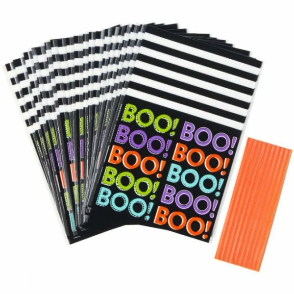 Meilleure vente ✔️ Sachet Bonbon 🎃 Halloween BOO! 100x155mm (x20) 🤩 1