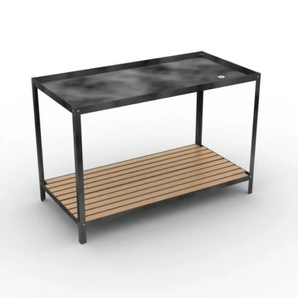 Budget 😍 Table Bac Démontable 2 Niveaux – Dim. 1500×750 Ht.1000mm – Laqué Anthracite 💯 1